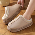 Plush Winter Platform Slippers
